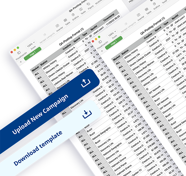 Interface for uploading and managing TV media schedules within an attribution platform.